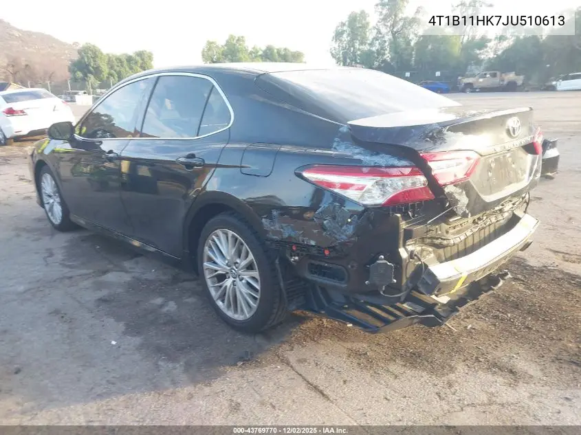 4T1B11HK7JU510613 2018 Toyota Camry Xle