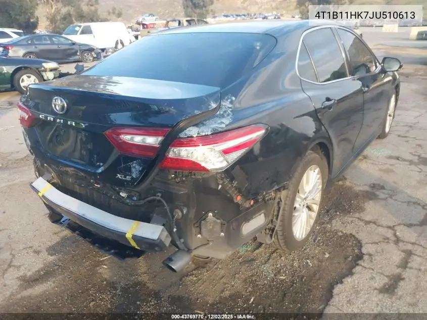 4T1B11HK7JU510613 2018 Toyota Camry Xle