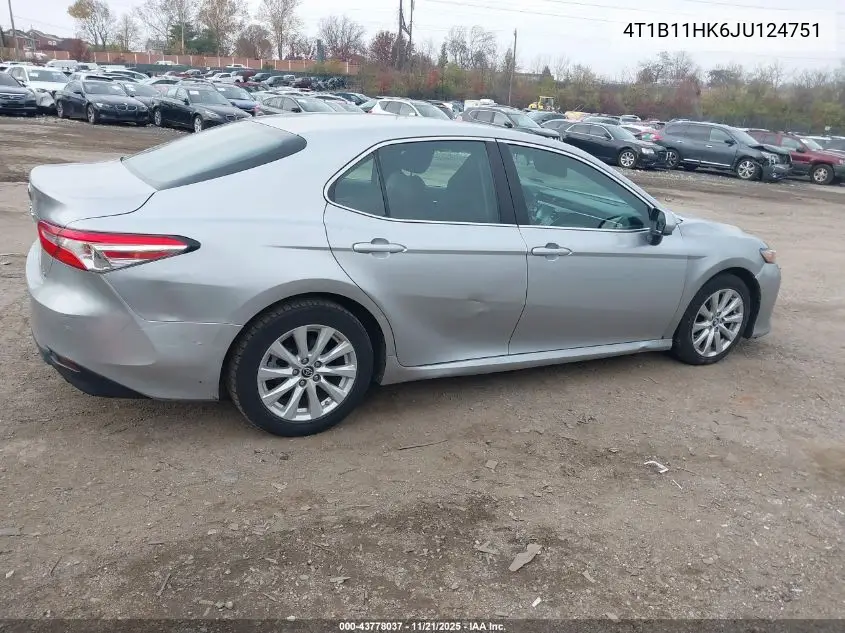 4T1B11HK6JU124751 2018 Toyota Camry Le