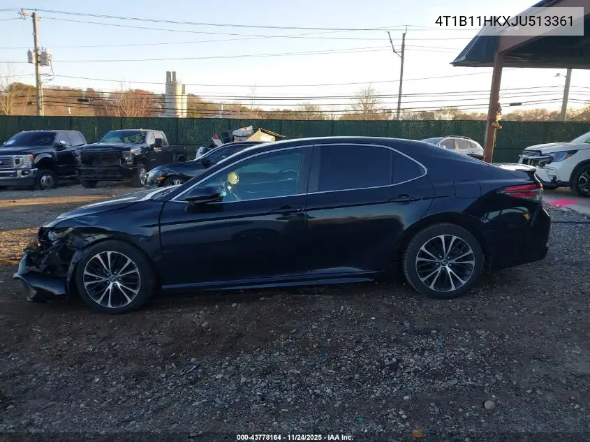 4T1B11HKXJU513361 2018 Toyota Camry Se