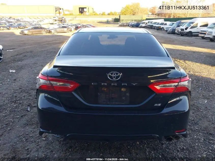 4T1B11HKXJU513361 2018 Toyota Camry Se