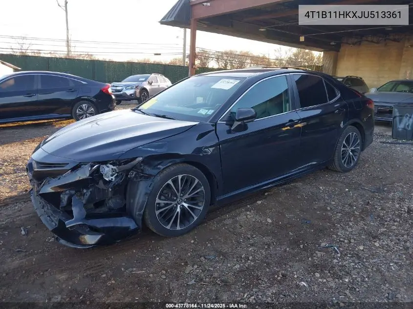 4T1B11HKXJU513361 2018 Toyota Camry Se