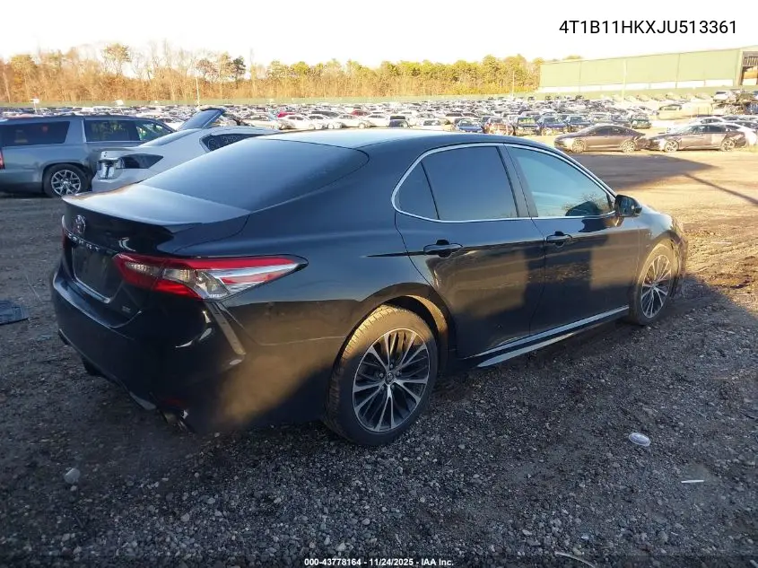 4T1B11HKXJU513361 2018 Toyota Camry Se