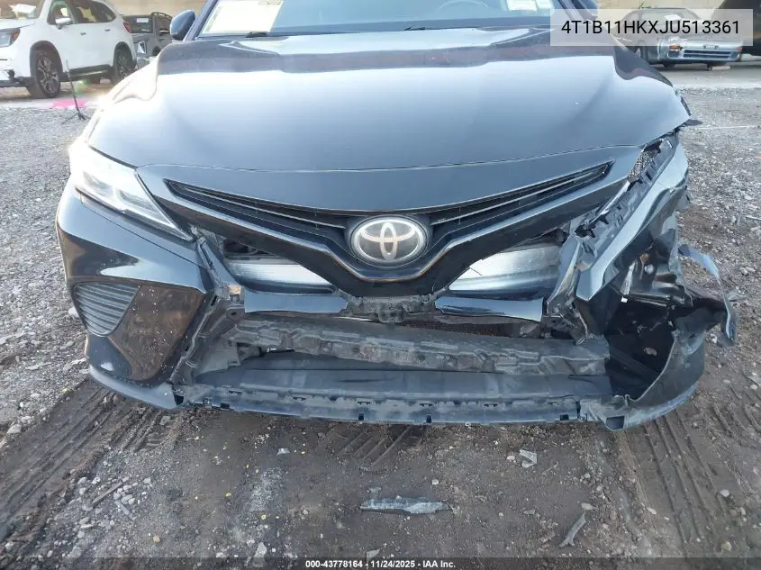 4T1B11HKXJU513361 2018 Toyota Camry Se