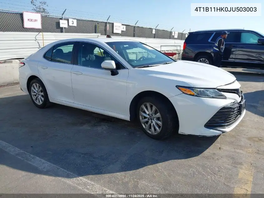 4T1B11HK0JU503003 2018 Toyota Camry Le