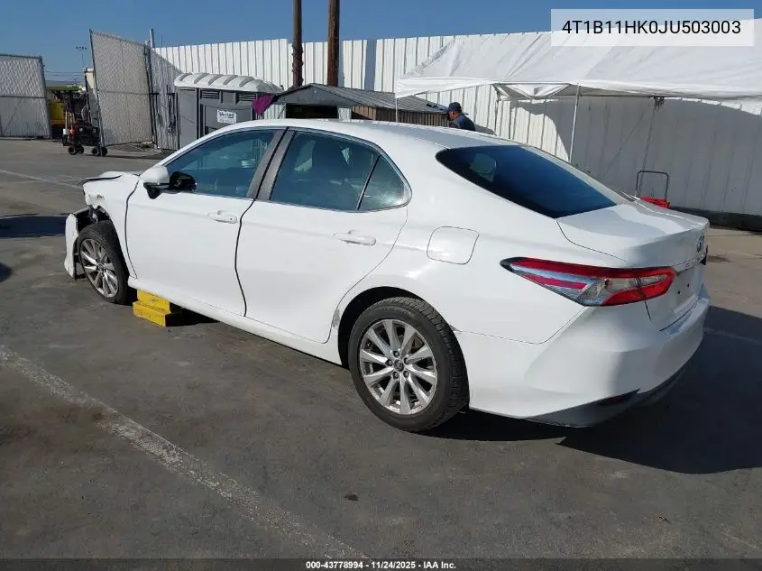 4T1B11HK0JU503003 2018 Toyota Camry Le