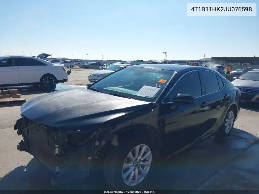 4T1B11HK2JU076598 2018 Toyota Camry Le