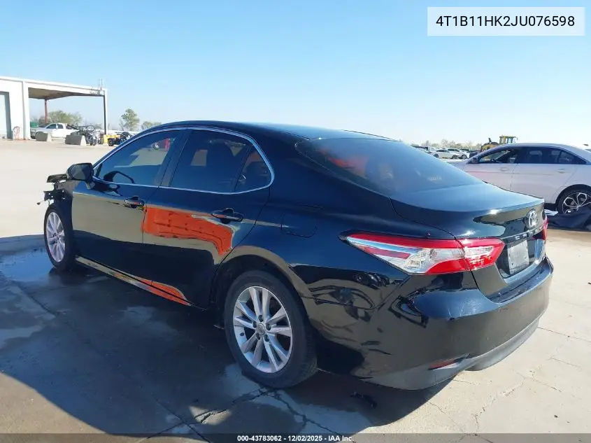 4T1B11HK2JU076598 2018 Toyota Camry Le