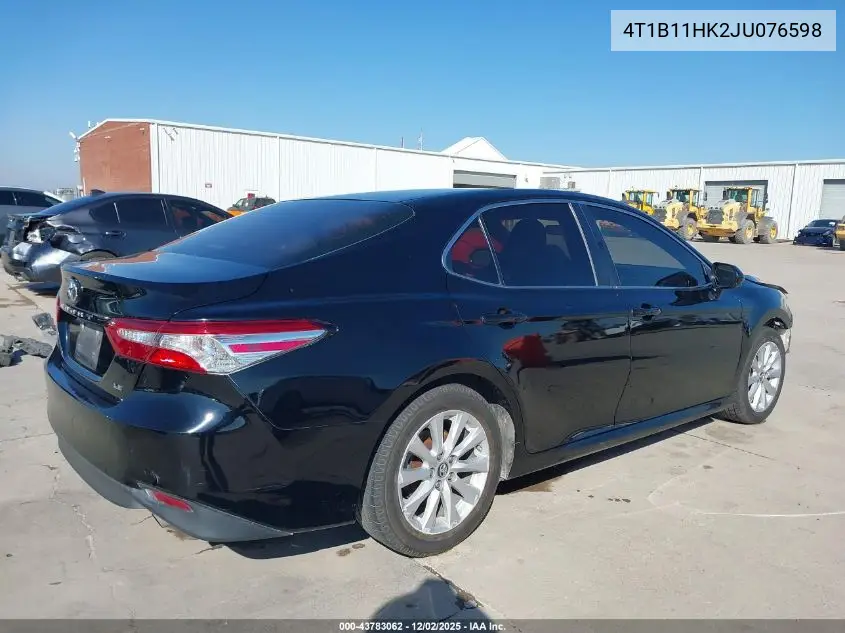 4T1B11HK2JU076598 2018 Toyota Camry Le
