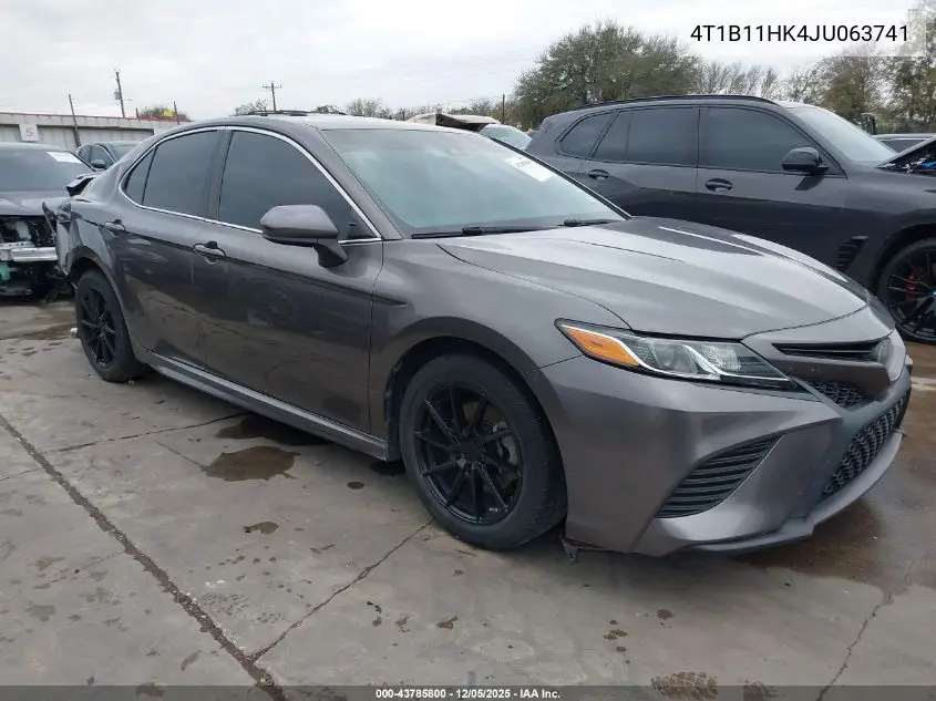 4T1B11HK4JU063741 2018 Toyota Camry Se