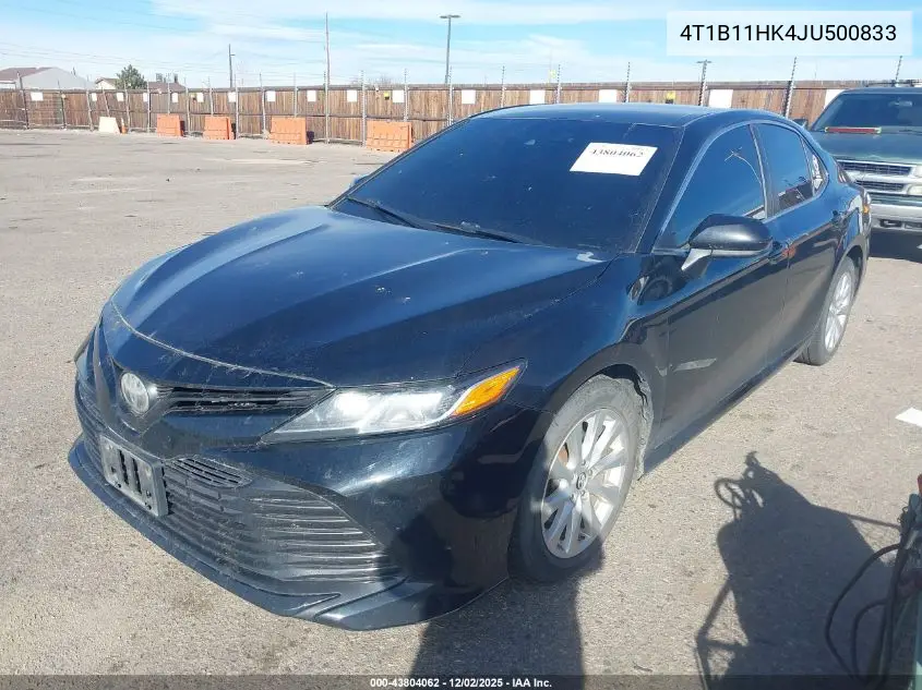 4T1B11HK4JU500833 2018 Toyota Camry Le