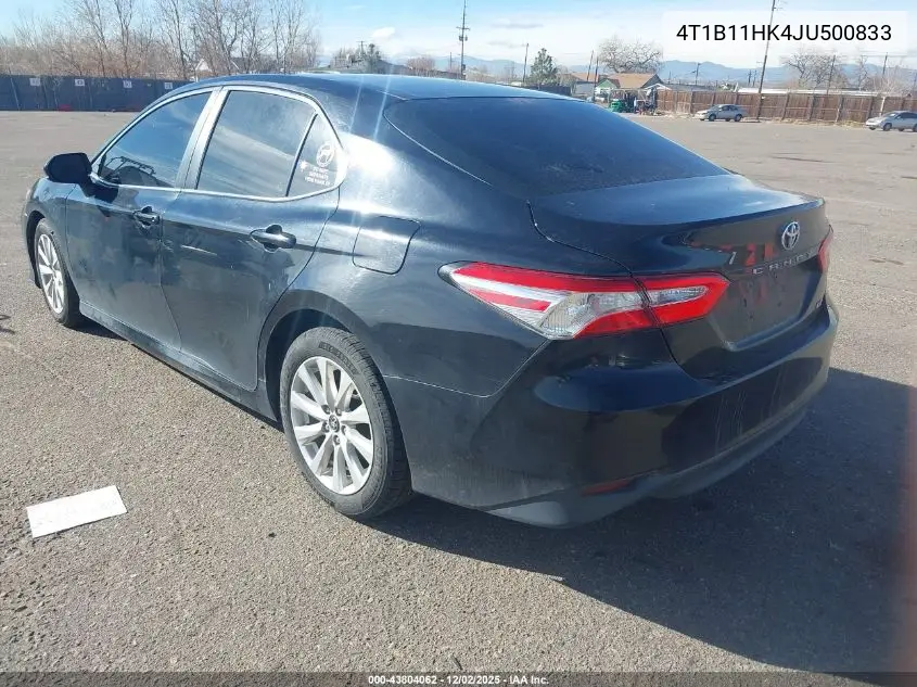 4T1B11HK4JU500833 2018 Toyota Camry Le