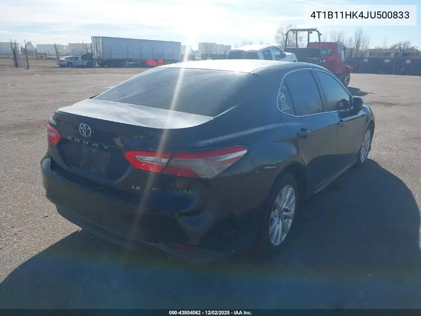 4T1B11HK4JU500833 2018 Toyota Camry Le