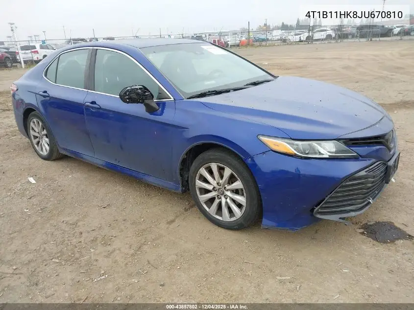 4T1B11HK8JU670810 2018 Toyota Camry Le