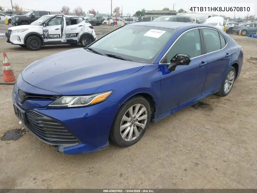 4T1B11HK8JU670810 2018 Toyota Camry Le