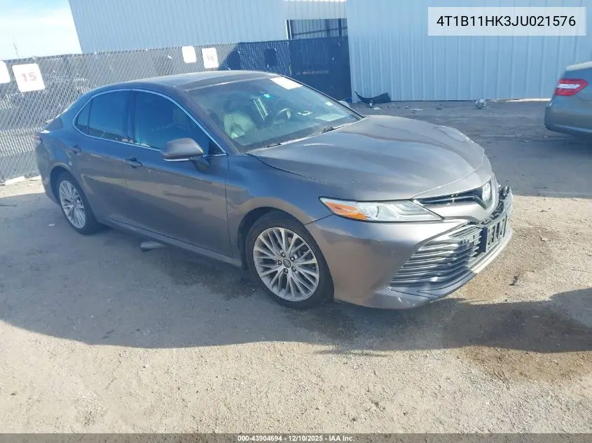 4T1B11HK3JU021576 2018 Toyota Camry Xle