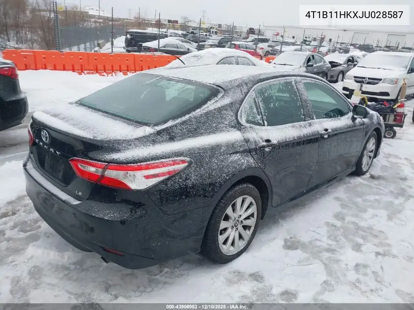 4T1B11HKXJU028587 2018 Toyota Camry Le