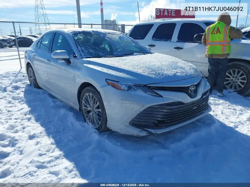 4T1B11HK7JU046092 2018 Toyota Camry Xle