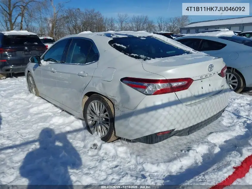 4T1B11HK7JU046092 2018 Toyota Camry Xle