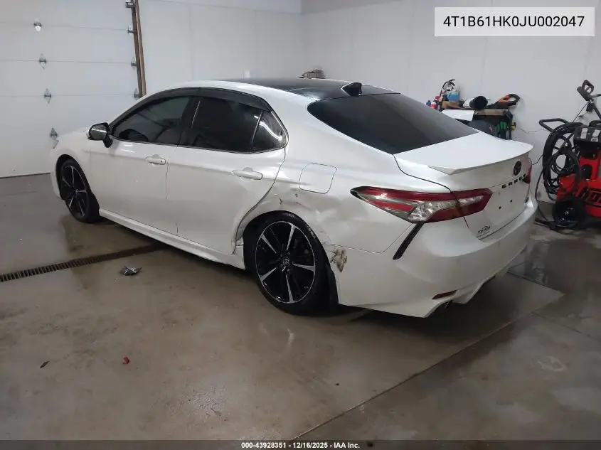 4T1B61HK0JU002047 2018 Toyota Camry Xse