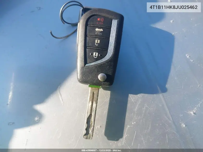 4T1B11HK8JU025462 2018 Toyota Camry Le