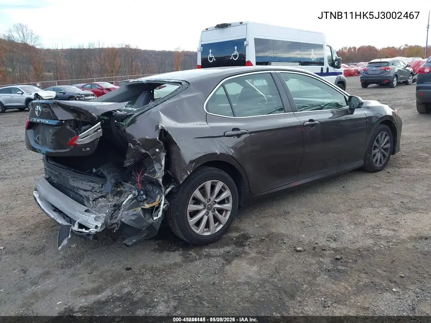 JTNB11HK5J3002467 2018 Toyota Camry Le