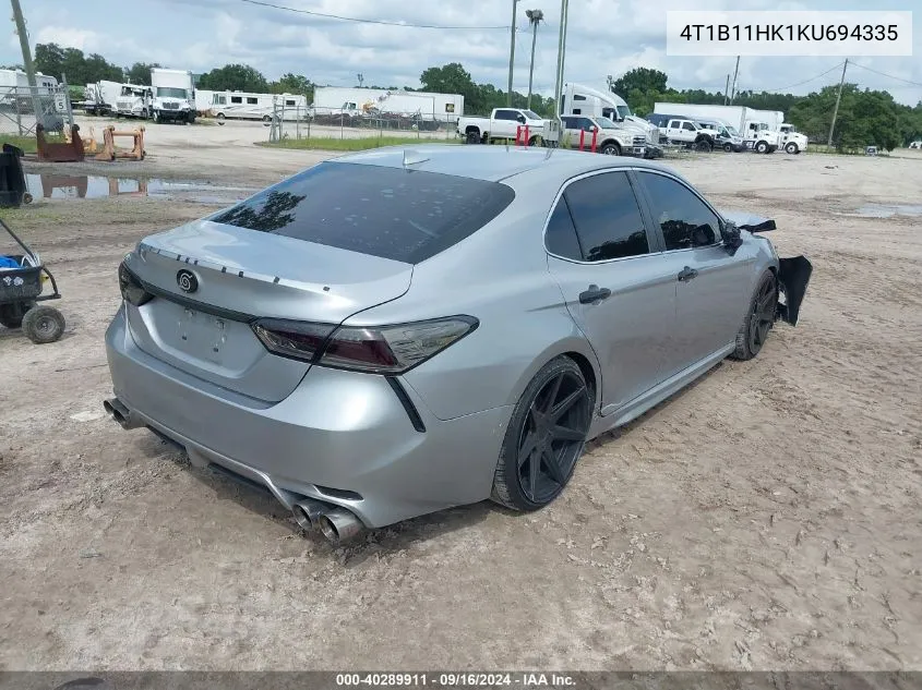 2019 Toyota Camry Se VIN: 4T1B11HK1KU694335 Lot: 40289911