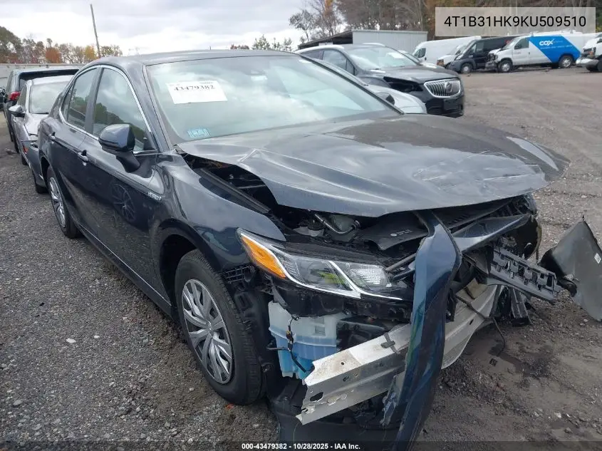 4T1B31HK9KU509510 2019 Toyota Camry Hybrid Le