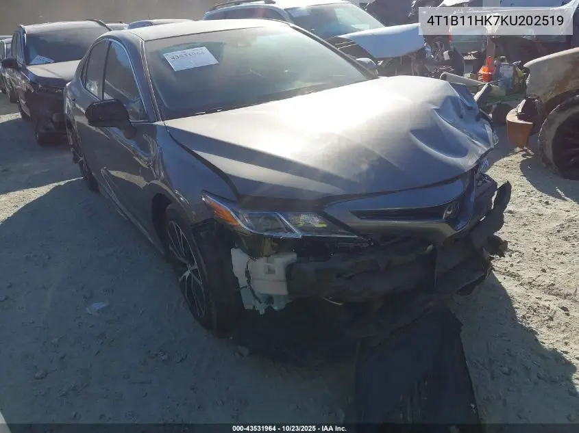 4T1B11HK7KU202519 2019 Toyota Camry Se