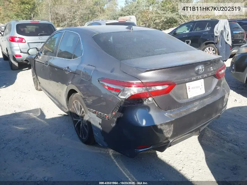 4T1B11HK7KU202519 2019 Toyota Camry Se