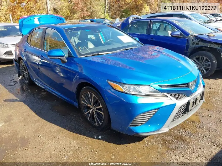 4T1B11HK1KU192277 2019 Toyota Camry Se