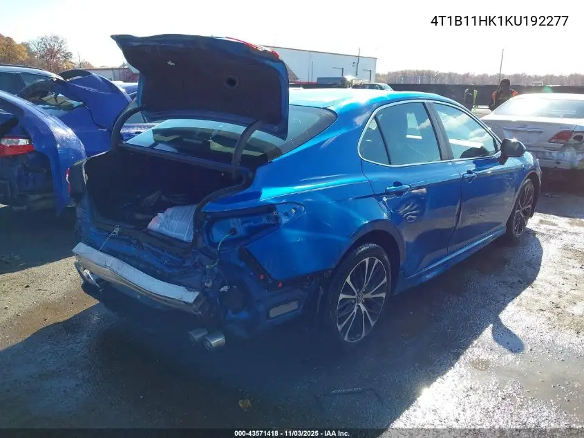 4T1B11HK1KU192277 2019 Toyota Camry Se