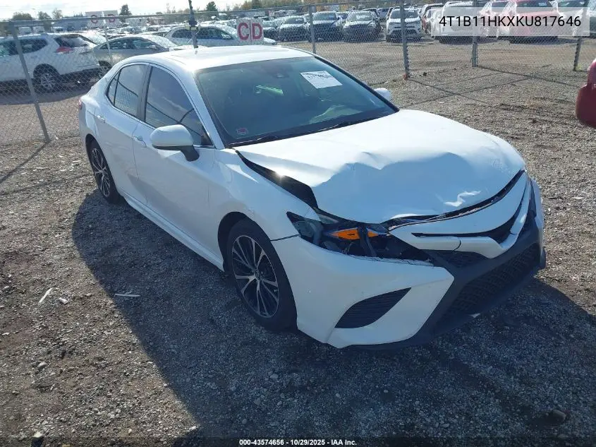 4T1B11HKXKU817646 2019 Toyota Camry Se