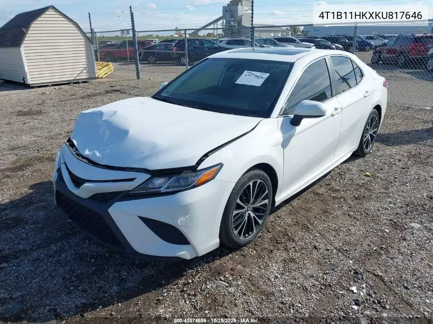 4T1B11HKXKU817646 2019 Toyota Camry Se
