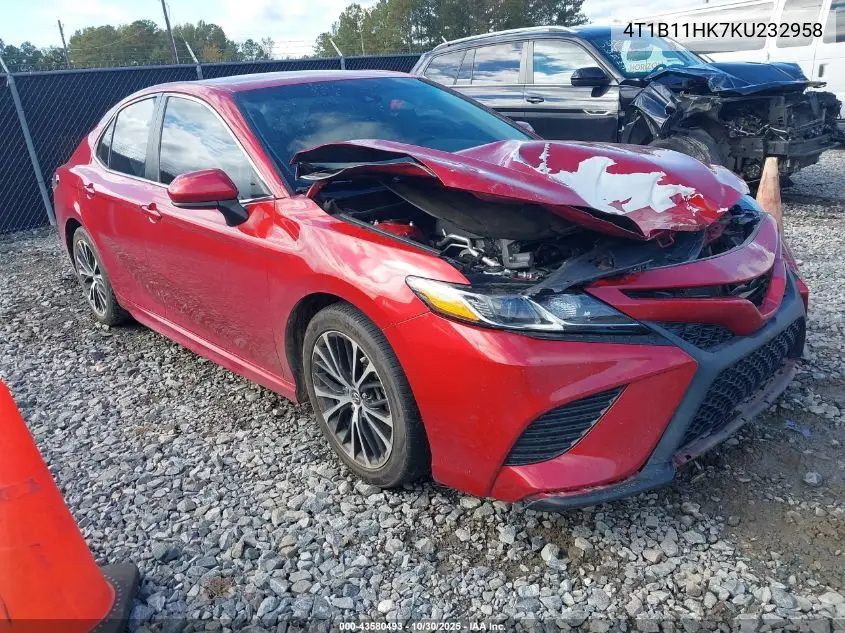 4T1B11HK7KU232958 2019 Toyota Camry Se