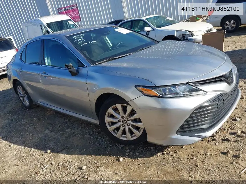 4T1B11HK9KU852100 2019 Toyota Camry Le