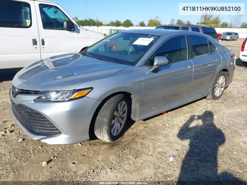 4T1B11HK9KU852100 2019 Toyota Camry Le