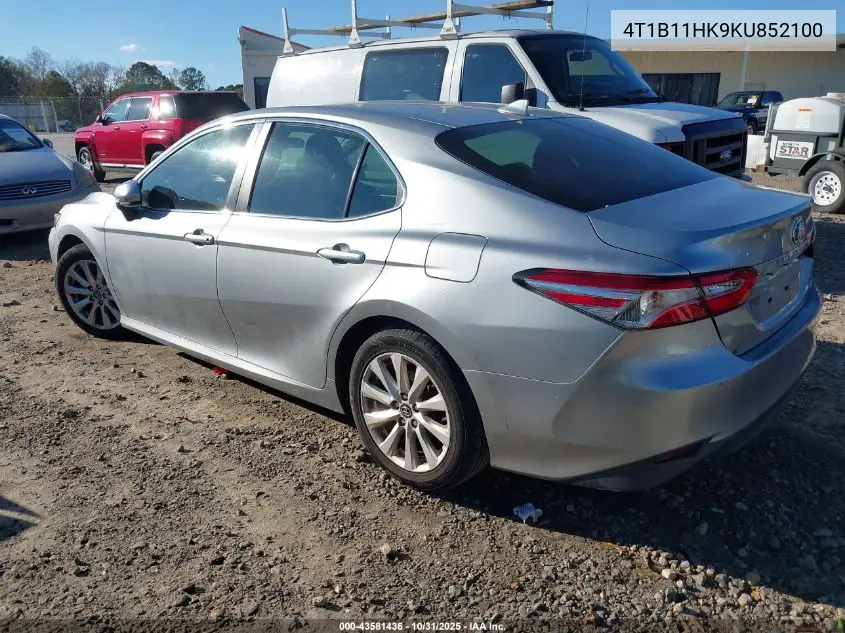 4T1B11HK9KU852100 2019 Toyota Camry Le