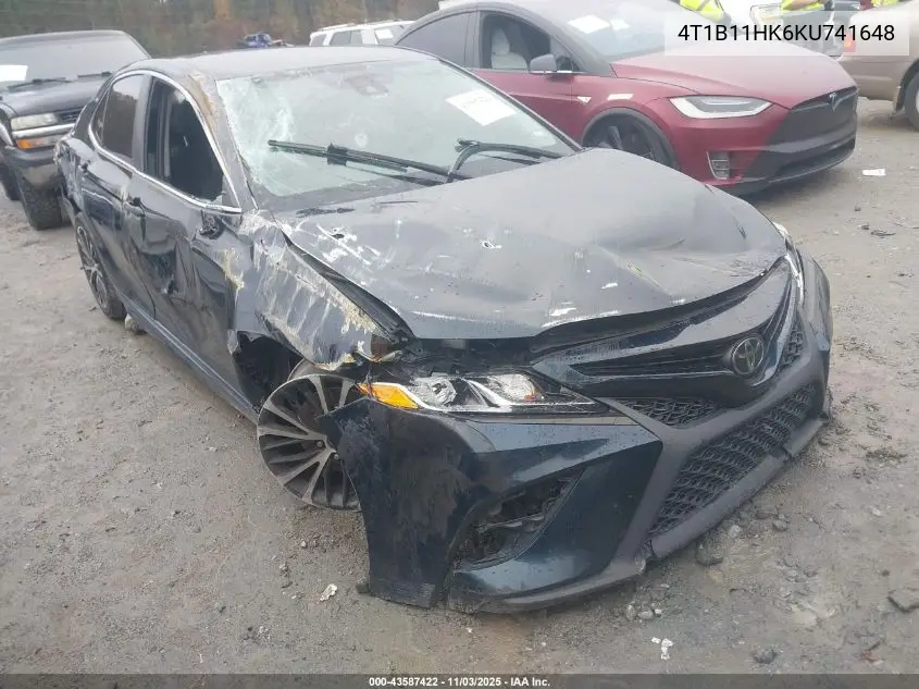 4T1B11HK6KU741648 2019 Toyota Camry Se