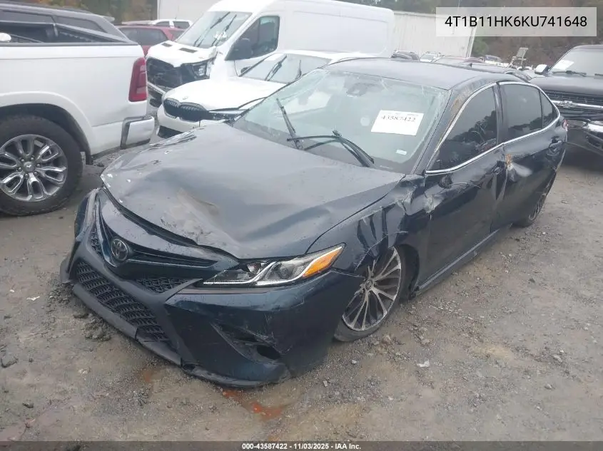 4T1B11HK6KU741648 2019 Toyota Camry Se