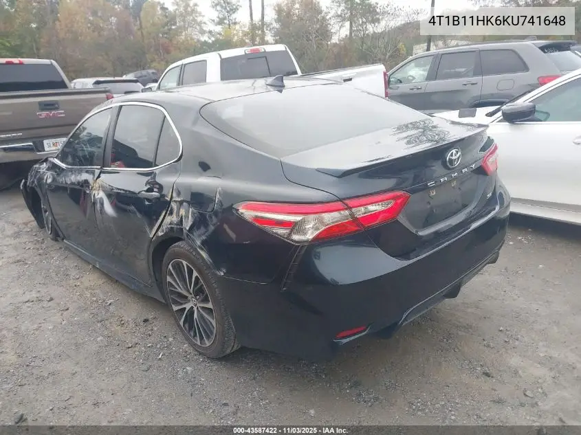 4T1B11HK6KU741648 2019 Toyota Camry Se