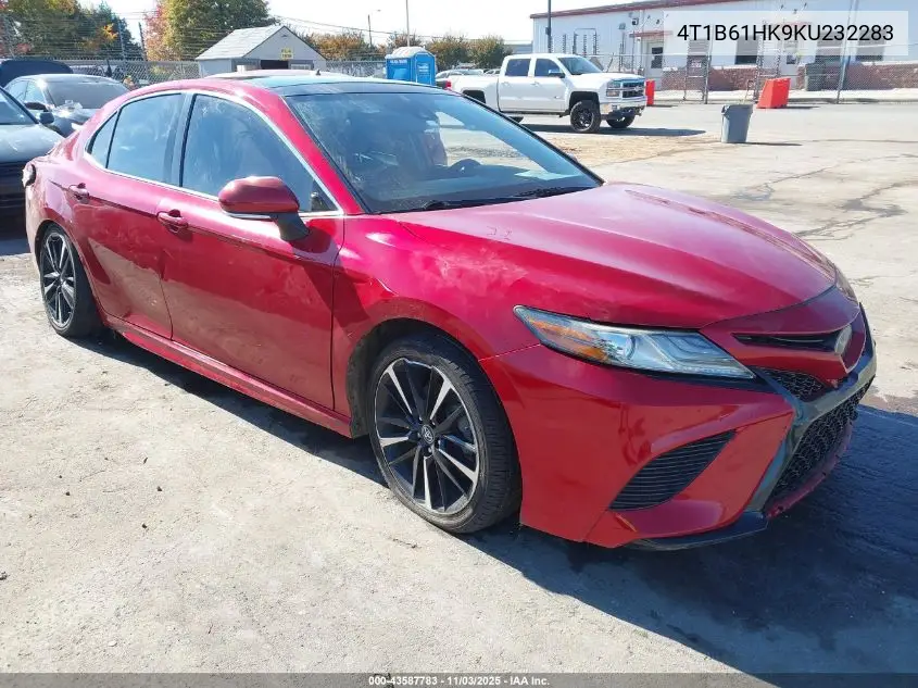 4T1B61HK9KU232283 2019 Toyota Camry Xse