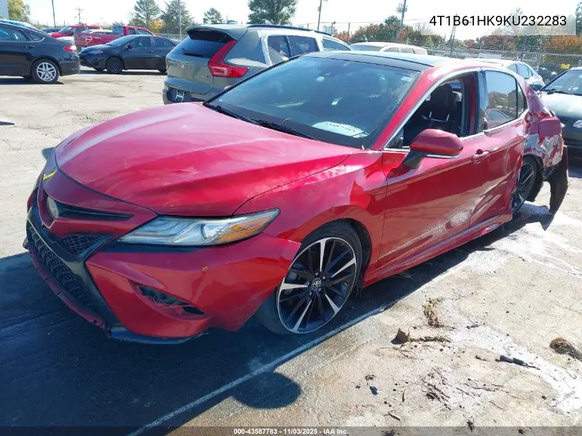 4T1B61HK9KU232283 2019 Toyota Camry Xse