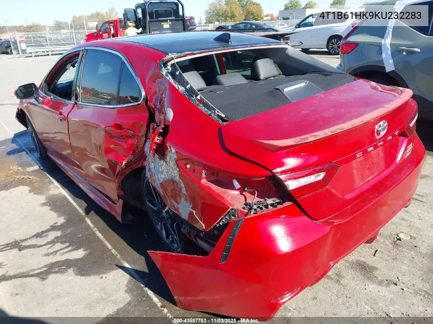 4T1B61HK9KU232283 2019 Toyota Camry Xse
