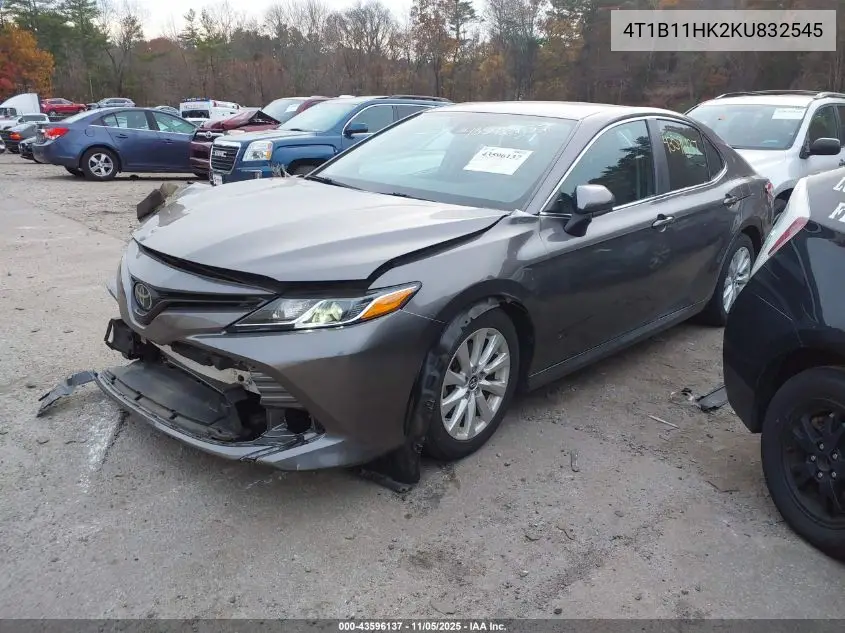 4T1B11HK2KU832545 2019 Toyota Camry Le