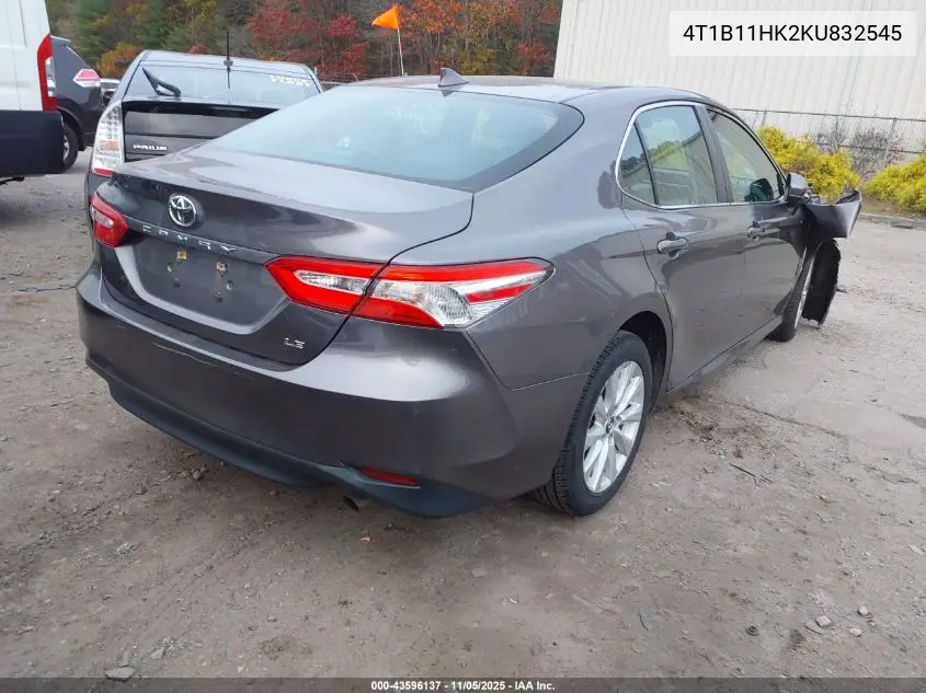 4T1B11HK2KU832545 2019 Toyota Camry Le