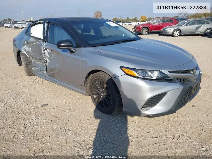 4T1B11HK5KU222834 2019 Toyota Camry Se
