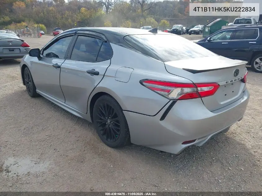 4T1B11HK5KU222834 2019 Toyota Camry Se