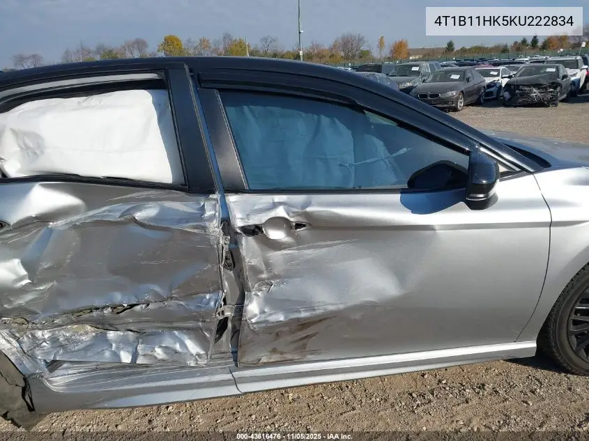 4T1B11HK5KU222834 2019 Toyota Camry Se