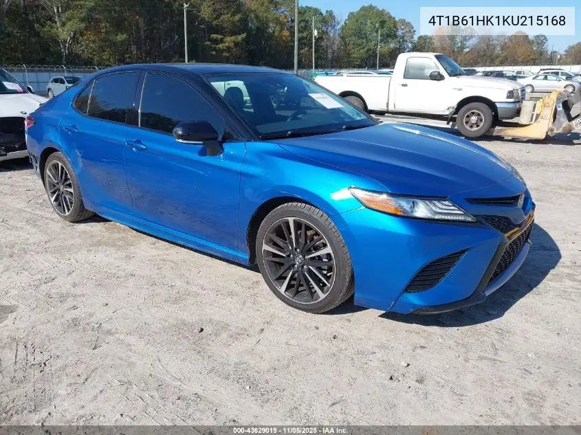 4T1B61HK1KU215168 2019 Toyota Camry Xse